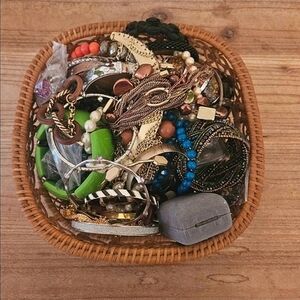 Vintage and Modern Jewelry Basket Bundle